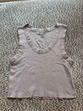 Purple Cropped Brandy Tank